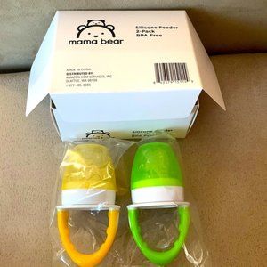 Baby teething feeder unisex, BPA-free silicone, Dishwasher OK, 2-pack never used